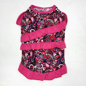 East Side Collection SMALL Pet Dog Cat Ruffle Paisley Print Dress NWT Spring